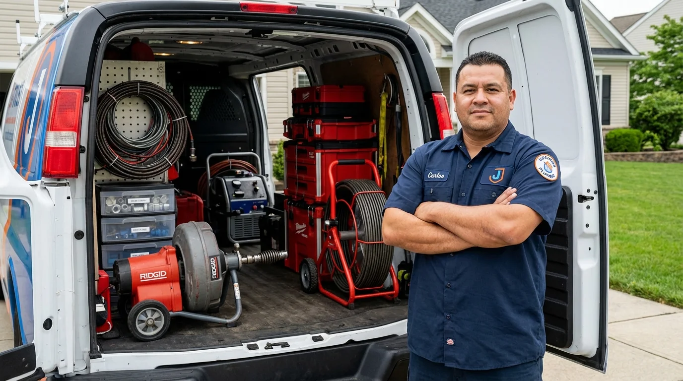 Professional drain cleaning equipment and Johns Plumbing LLC plumber in Spanish Fork