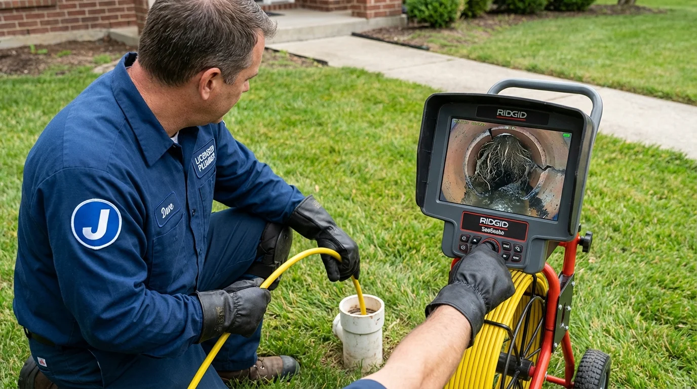 Sewer camera inspection being performed by Johns Plumbing LLC in Spanish Fork